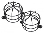 PAIR OF REAR ROUND FIXED LAMP GUARDS FOR EXTERIOR PROTECTION - DEFENDER ALL MODELS