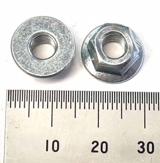Image of FN106046K, a 'NUT M6 PLAIN FLANGED - MANY APPLICATIONS - JAGUAR' part