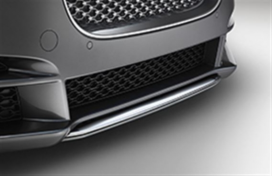 Image of T4N7599, a 'FRONT BUMPER LOWER DEFLECTOR - CHROME - JAGUAR XE' part