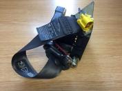 PRETENTIONED LEFT HAND REAR GRANITE SEATBELT ASSEMBLY - (-) ELECTRIC ADJUST - JAGUAR USA/CANADA/MEXICO - XJ6 