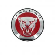 WHEEL CENTRE BADGE - RED - JAGUAR XK - XF - XJ - XE - F-PACE
