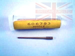 Image of 606793, a 'METERING NEEDLE CARB V8>SUF E RRC' part
