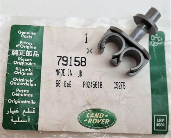 Image of 79158, a 'FUEL PIPE CLIP - DOUBLE PLASTIC - RANGE ROVER CLASSIC - DEFENDER' part