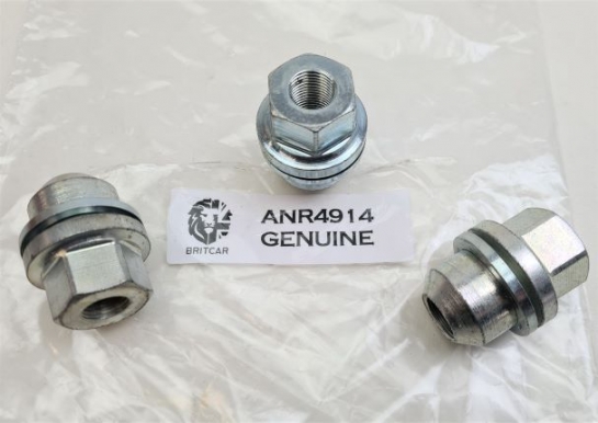 Image of ANR4914, a 'ALLOY SPARE WHEEL RETAINING NUT - DEFENDER - DISCOVERY 1' part