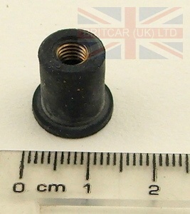 Image of ATU1014, a 'NUT M5 RUBBER COATED BLIND' part