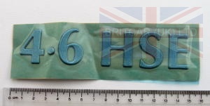 Image of AWR1334MAD, a 'DECAL - 4.6 HSE - IN SILVER - P38 RANGE ROVER' part