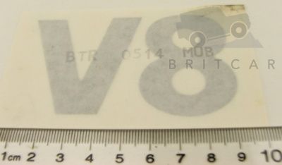 Image of BTR514MUB, a 'DECAL - V8 - SILVER+BLACK - WING DEF' part