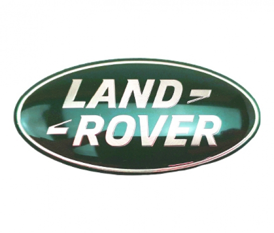 Image of BCR208, a 'LAND ROVER OVAL BADGE - 85MM - GREEN/SILVER' part