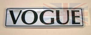 Image of DAH100980MMM, a 'BADGE 'VOGUE' CHROME P38A RANGE ROVER' part