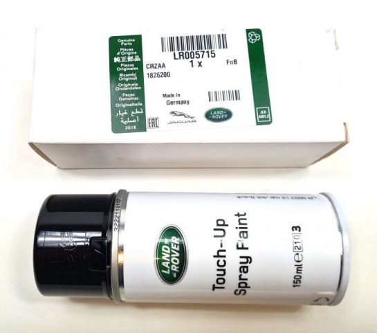 Image of LR005715, a 'PAINT AEROSOL - NARVIK BLACK - LRC921' part