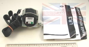 Image of LR009283, a 'SEAT BELT ASSY BLACK RHF DISCO3' part