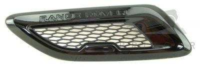 Image of LR032306, a 'HOOD VENT SCOOP LH BLACK EVOQUE' part