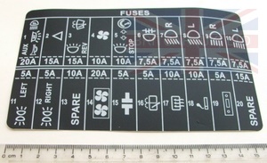 Image of MXC8091, a 'DECAL SUNVISOR - HEIGHT WARNING - DISCOVERY 1' part