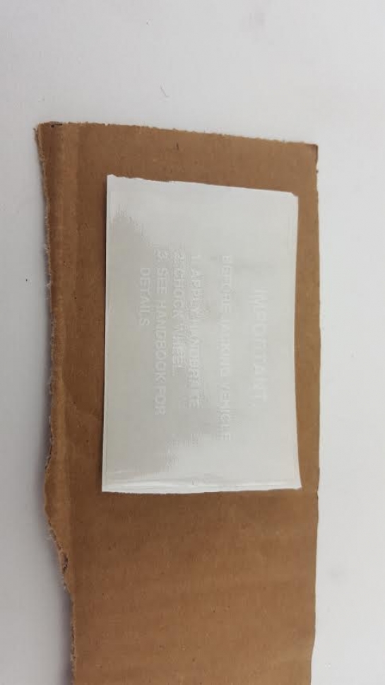 Image of NTC6857, a 'LABEL JACK INFORMATION RANGE ROVER CLASSIC - DISCOVERY 1' part