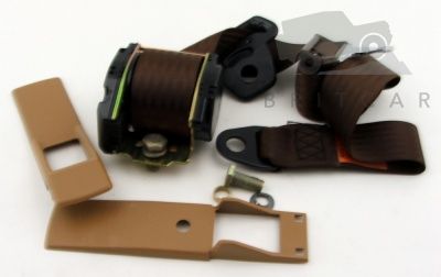 Image of RTC6118BR, a 'SEAT BELT ASSY FRONT BROWN - RANGE ROVER CLASSIC' part