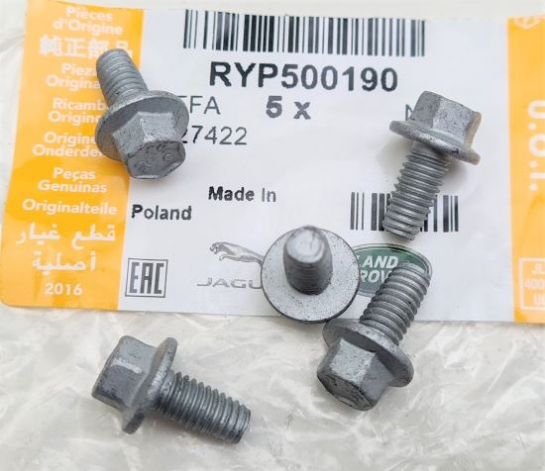 Image of RYP500190, a 'SCREW M6 X 12MM FLANGED HEAD' part