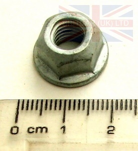 Image of WYH500060, a 'NUT M8 FLANGED LOCKING - EXHAUST - RANGE ROVER VOGUE + VELAR' part