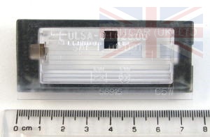 Image of XFJ000020, a 'NUMBER PLATE LAMP LENS - RANGE ROVER VOGUE' part