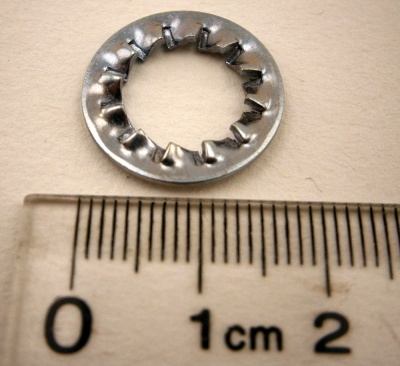 Image of WF110001L, a 'STAR WASHER 10MM  - BRAKE HOSE - DEFENDER 1987-2006 ' part