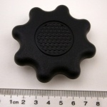 FRONT SEAT SQUAB LUMBAR SUPPORT HANDLE CAP BLACK - DISCOVERY 2