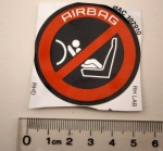 DECAL - WARNING - AIRBAG - DEFENDER - RANGE ROVER CLASSIC - FREELANDER 1