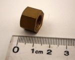 BRASS NUT 3/8" UNF 