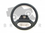 STEERING WHEEL BLACK PLASTIC GRAINED (REPLACES ORIGINAL LEATHER) DEFENDER