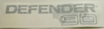 REAR DECAL - DEFENDER 90 - LIGHT GREY - DEFENDER