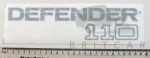 DECAL 'DEFENDER 110' BLACK - DEFENDER FROM VIN 1A TO VIN 3A