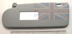 MIST GREY LEFT HAND FRONT HEADER SUNVISOR ASSEMBLY - LESS MIRROR - RIGHT HAND DRIVE FREELANDER 1 1996-2006