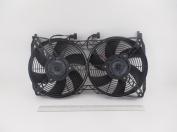 AIR CONDITIONING CONDENSER TWIN FAN ASSEMBLY 2.5L DIESEL P38 RANGE ROVER