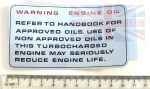 DECAL - DIESEL UNDER BONNET DIS-RRC