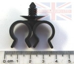 PLASTIC HOSE RETAINING CLIP TWIN