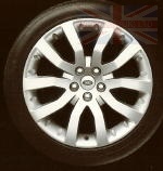  ALLOY WHEEL - 9.5 X 20 - 10 SPOKE - SILVER SPARKLE - RANGE ROVER SPORT 2005 TO 2009