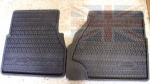 PAIR OF FRONT FOOTWELL RUBBER INTERIOR PROTECTION FLOOR MATS - DEFENDER 1987-2006