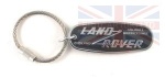 LAND ROVER BLACK/SILVER KEY RING